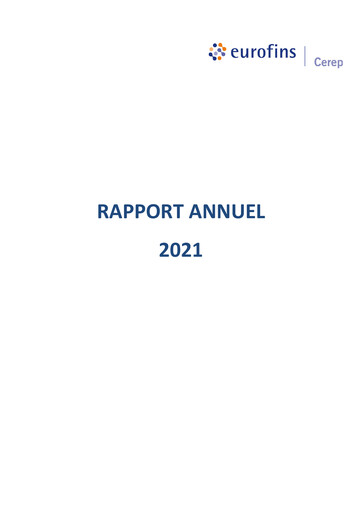 Thumbnail Eurofins-Cerep Annual Report 2021