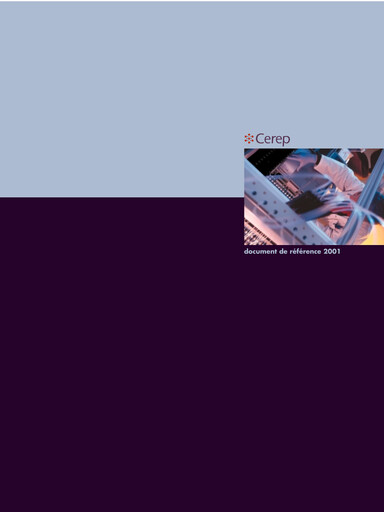 Vorschaubild Eurofins-Cerep Universelles Registrierungsdokument 2001
