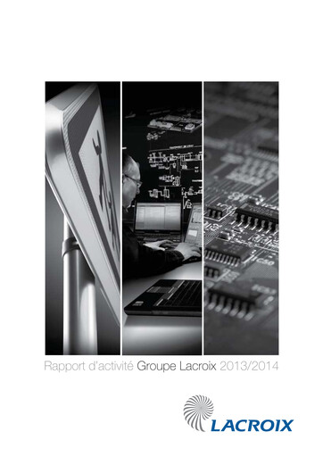 Thumbnail LACROIX Group SA Annual Report 2013-2014