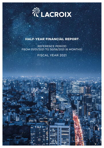 Thumbnail LACROIX Group SA Half-year Report 2021-h1
