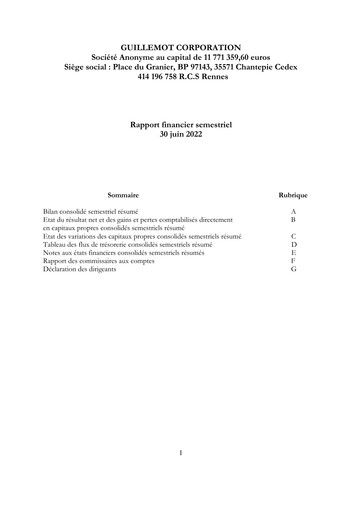 Thumbnail Guillemot Corporation Half-year Report 2022-h1