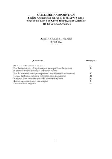 Thumbnail Guillemot Corporation Half-year Report 2023-h1