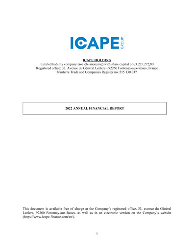 Thumbnail Icape Holding Financial Report 2022