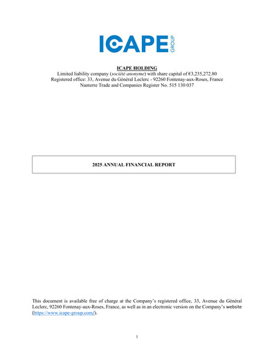 Thumbnail Icape Holding Financial Report 2025