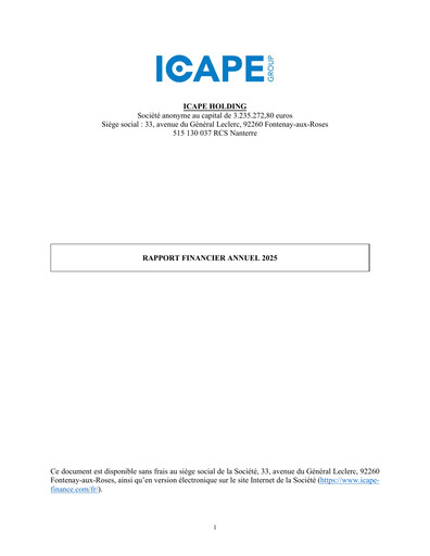 Thumbnail Icape Holding Financial Report 2025