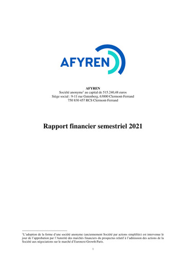Thumbnail AFYREN Half-year Report 2021-h1
