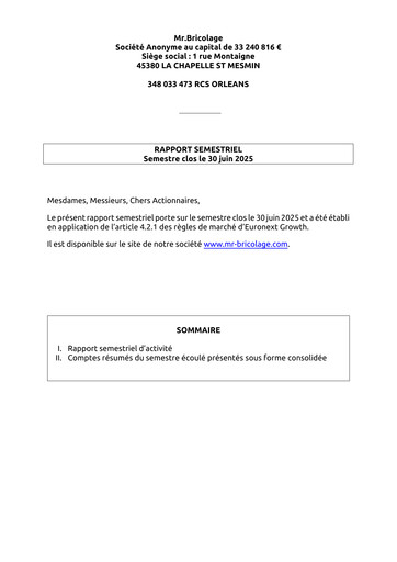 Thumbnail Mr.Bricolage Half-year Report 2025-h1