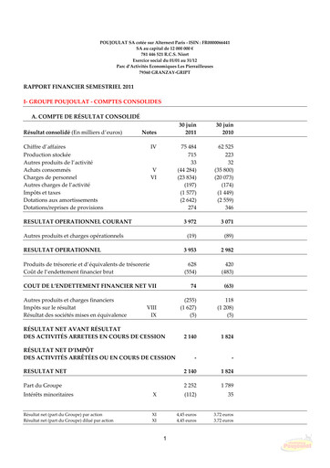 Thumbnail Poujoulat Half-year Report 2011-h1