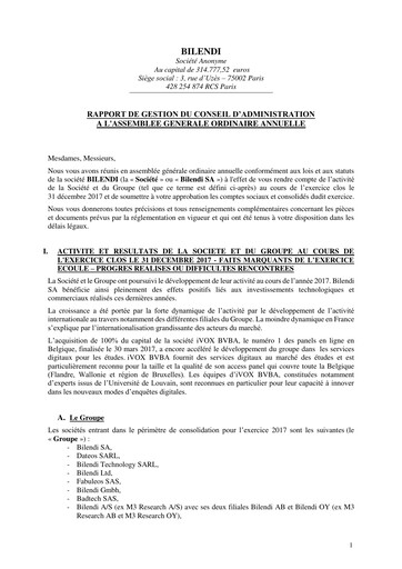 Thumbnail Bilendi SA Annual Report 2017