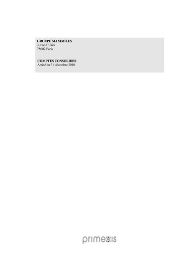 Thumbnail Bilendi SA Financial Report 2010