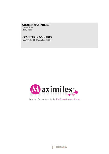 Thumbnail Bilendi SA Financial Report 2013