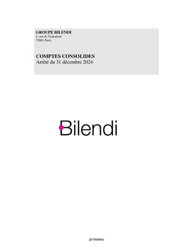 Thumbnail Bilendi SA Financial Report 2024