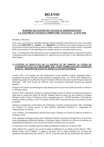 Thumbnail Bilendi SA Financial Report 2025