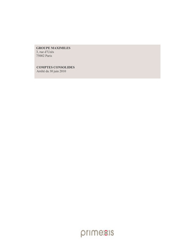 Thumbnail Bilendi SA Financial Statement 2010-h1