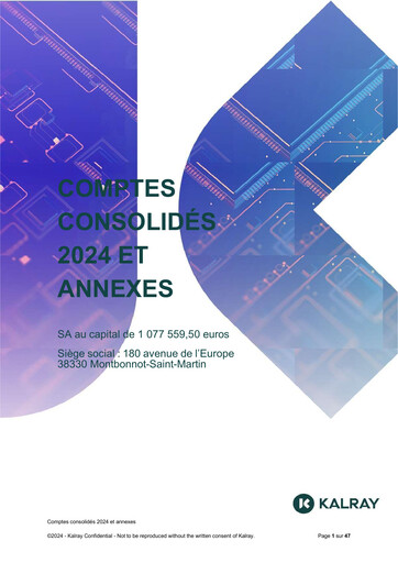 Thumbnail Kalray Financial Statement 2024