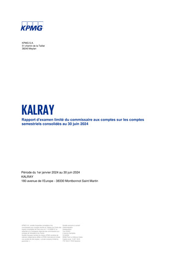 Vorschaubild Kalray Halbjahresbericht 2024-h1