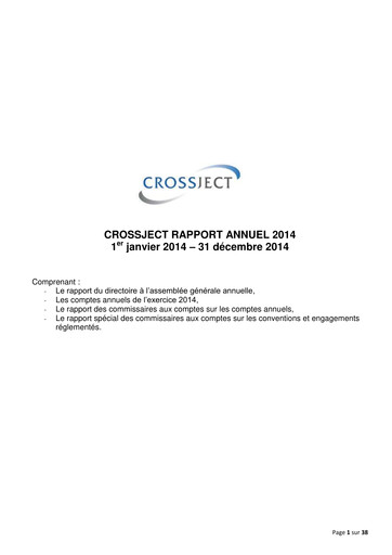 Thumbnail Crossject Annual Report 2014