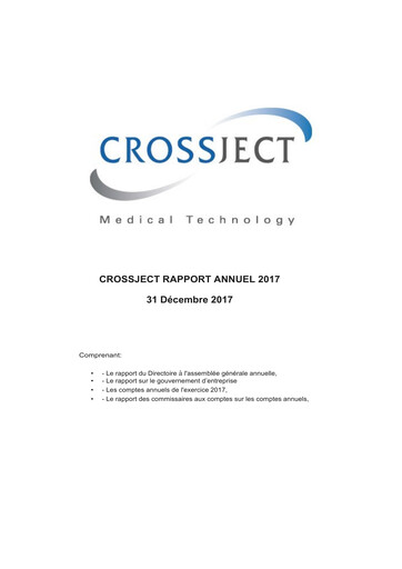 Thumbnail Crossject Annual Report 2017