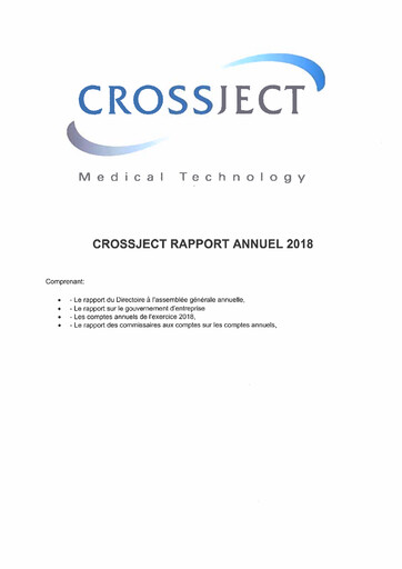 Thumbnail Crossject Annual Report 2018