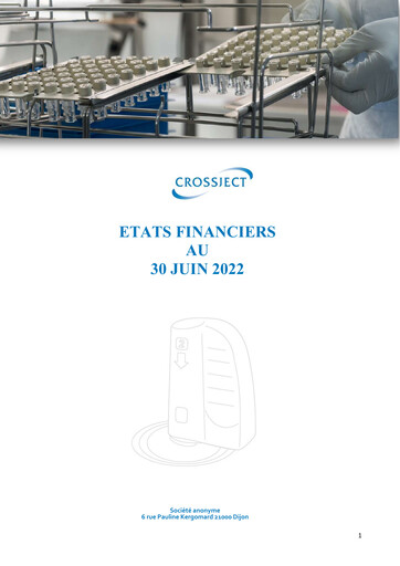 Thumbnail Crossject Half-year Report 2022-h1