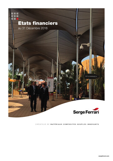 Thumbnail SergeFerrari Group Financial Statement 2016