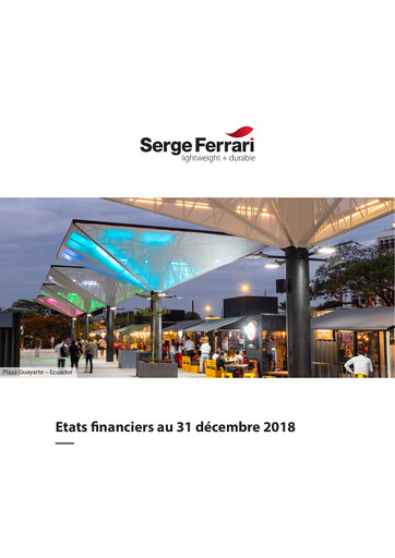 Thumbnail SergeFerrari Group Financial Statement 2018
