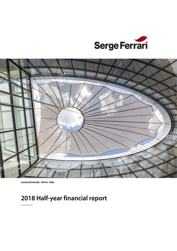 Thumbnail SergeFerrari Group Half-year Report 2018-h1