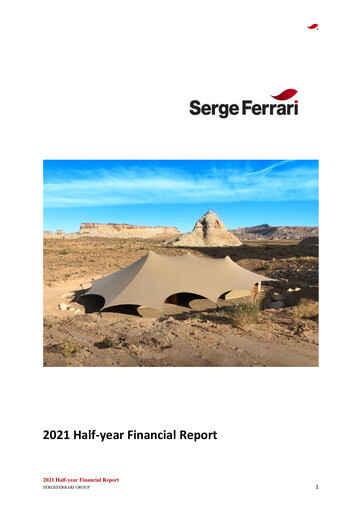 Thumbnail SergeFerrari Group Half-year Report 2021-h1
