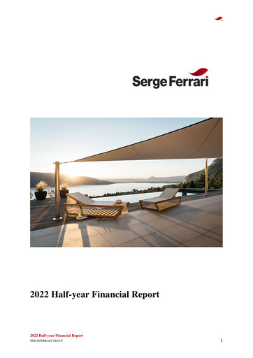 Thumbnail SergeFerrari Group Half-year Report 2022-h1
