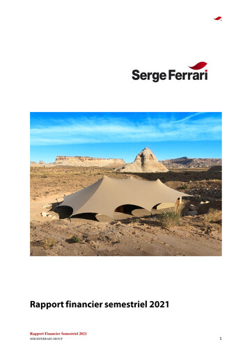 Thumbnail SergeFerrari Group Half-year Report 2021-h1