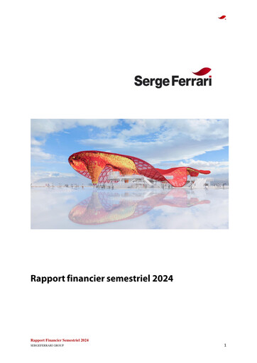 Thumbnail SergeFerrari Group Half-year Report 2024-h1