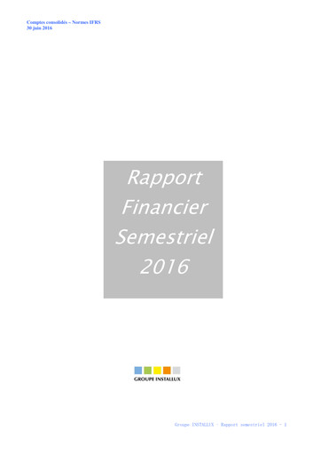 Thumbnail Installux S.A. Half-year Report 2016-h1