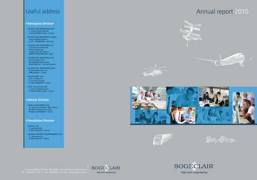 Thumbnail Sogeclair Annual Report 2010