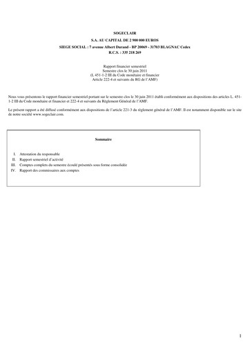 Thumbnail Sogeclair Half-year Report 2011-h1