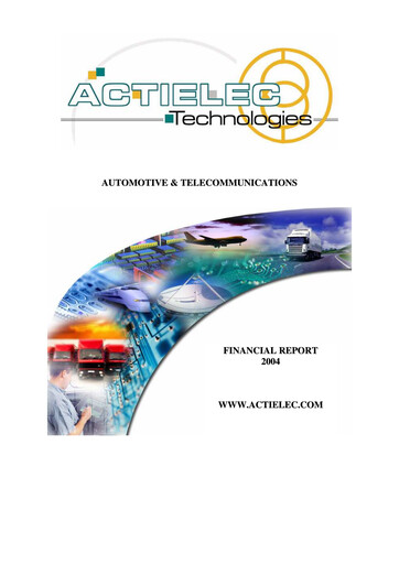 Vorschaubild ACTIA Group Finanzbericht 2004