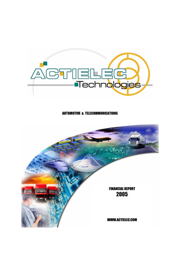 Vorschaubild ACTIA Group Finanzbericht 2005