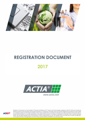 Thumbnail ACTIA Group Universal Registration Document 2017