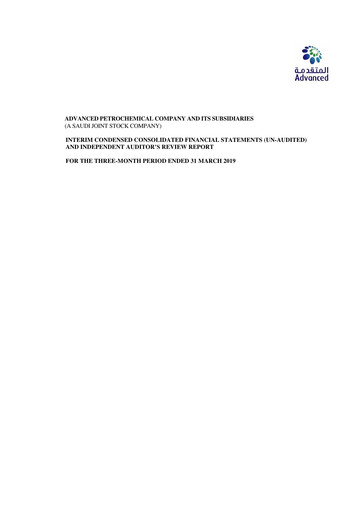 Thumbnail Advanced Petrochemical Financial Statement 2019-q1