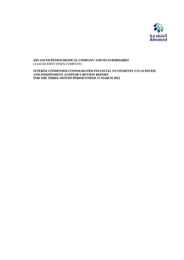 Thumbnail Advanced Petrochemical Financial Statement 2022-q1