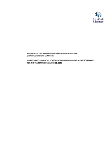Thumbnail Advanced Petrochemical Financial Statement 2025