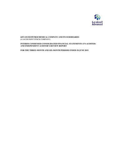 Thumbnail Advanced Petrochemical Quarterly Report 2019-q2