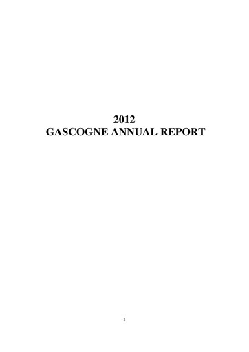 Thumbnail Gascogne Groupe Annual Report 2012
