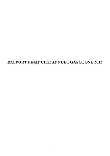 Thumbnail Gascogne Groupe Financial Report 2012