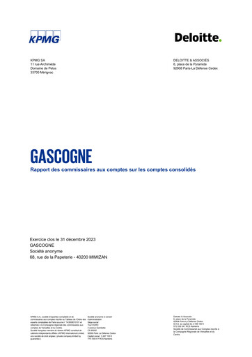 Thumbnail Gascogne Groupe Financial Statement 2023