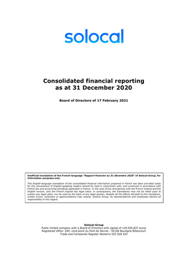 Thumbnail Solocal Group Financial Report 2020