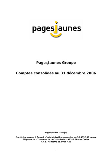 Thumbnail Solocal Group Financial Statement 2006