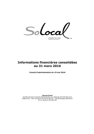 Thumbnail Solocal Group Quarterly Report 2016-q1
