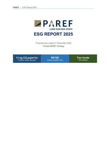 Thumbnail Paref SA ESG Report 2025