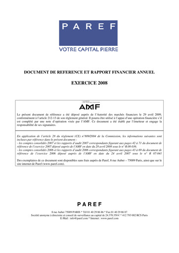 Thumbnail Paref SA Universal Registration Document 2008