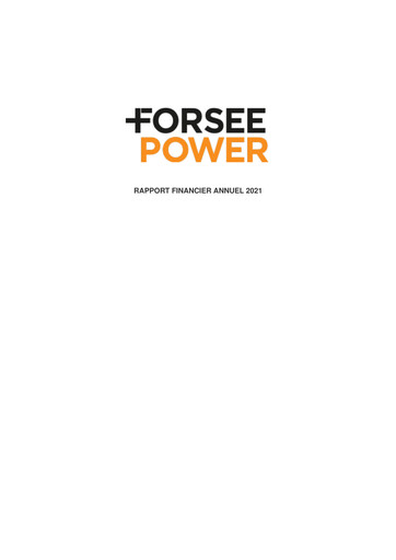 Thumbnail Forsee Power Financial Report 2021